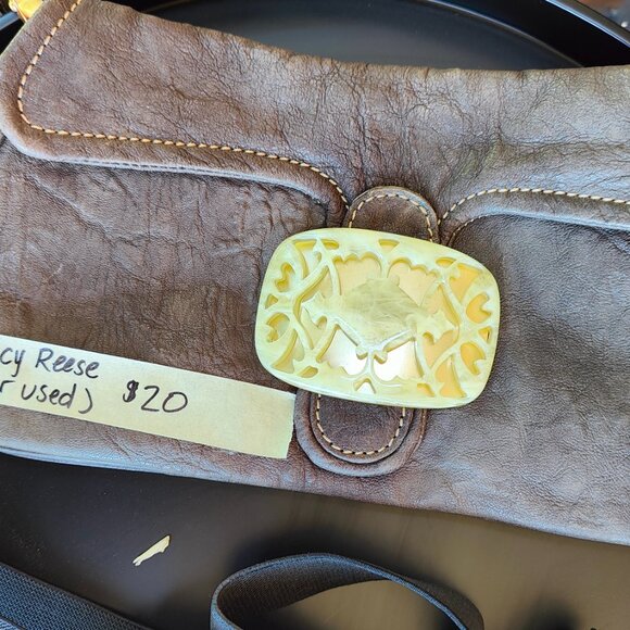 Tracy Reese clutch bag in charcoal pebbled leather - Picture 2 of 5